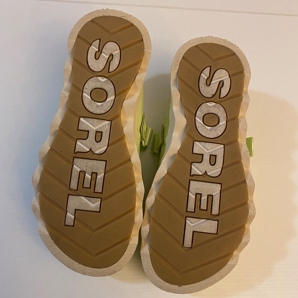 Sorel Viibe Slide On Clogs Luminous Lime Size 9.5 - Picture 7 of 13